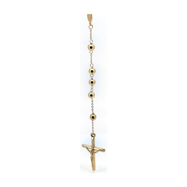 Cadena rosario de oro 18k 70 cm